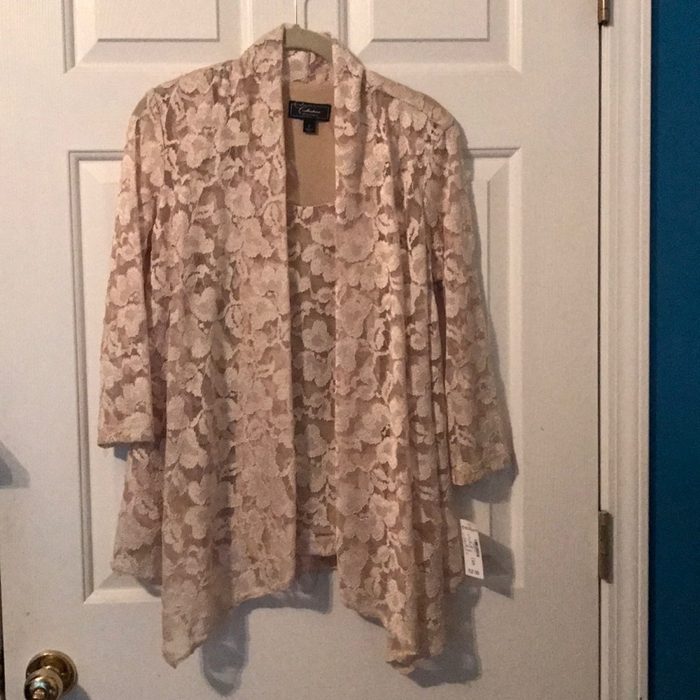 Collection by Dressbarn lace tank/jacket